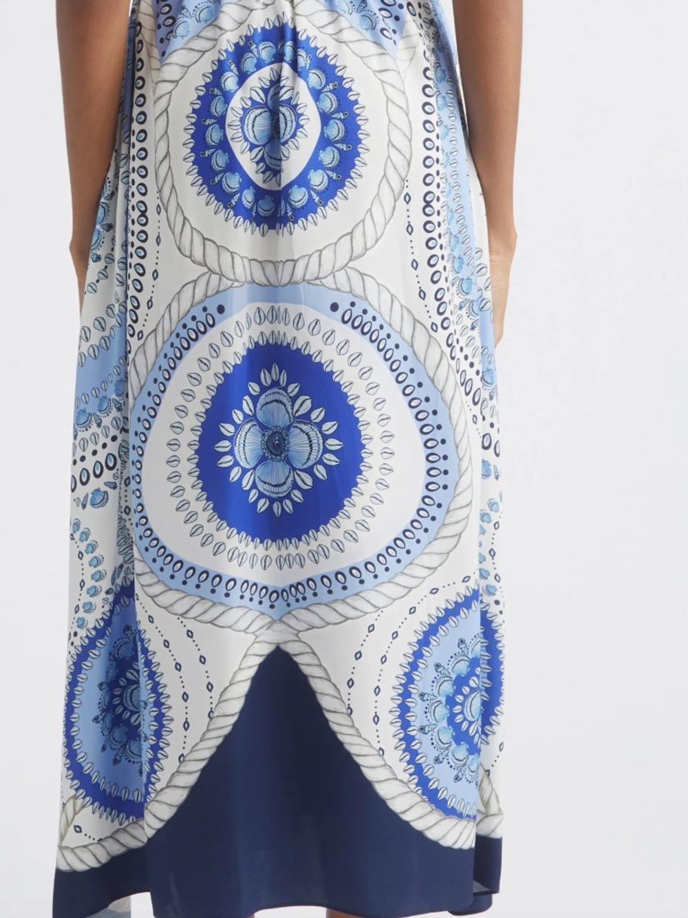 NEW/missing belt, Reiss Heidi Scarf Print Belted Midi Dress Sz 8- 85%OFF! - Picture 7 of 12